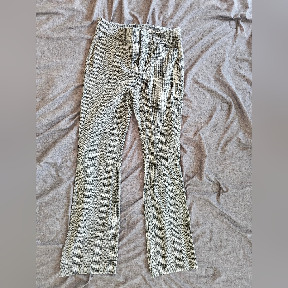 Old Navy Plaid Trousers - Grey, Black, and White